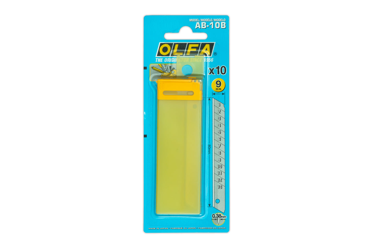 OLFA AB-10B 10 stück 9mm Ersatzklingen neu verpackt